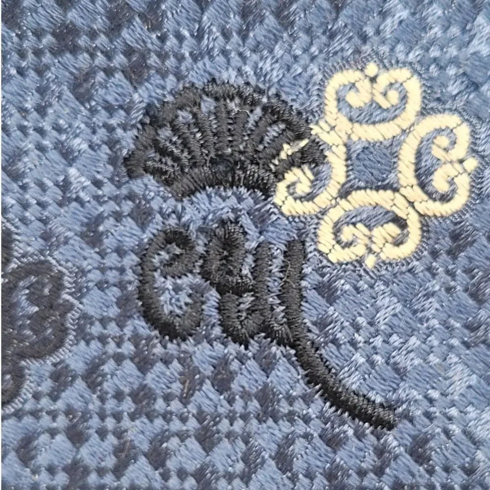 Countess Wara 70s Wide Damask Silk‎ Necktie Retro Statement